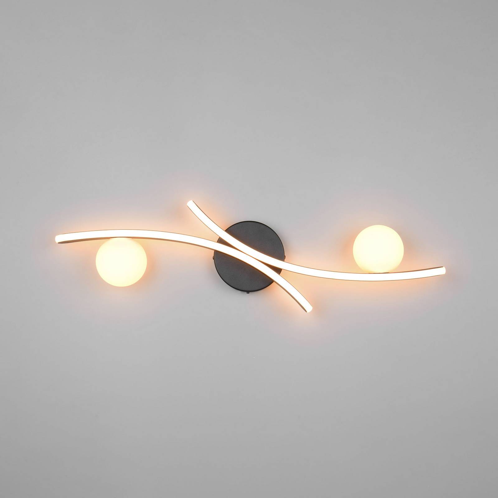  Trio Lighting Led-deckenleuchte Napoli, Schwarz Matt, Länge 70 Cm, Metall 