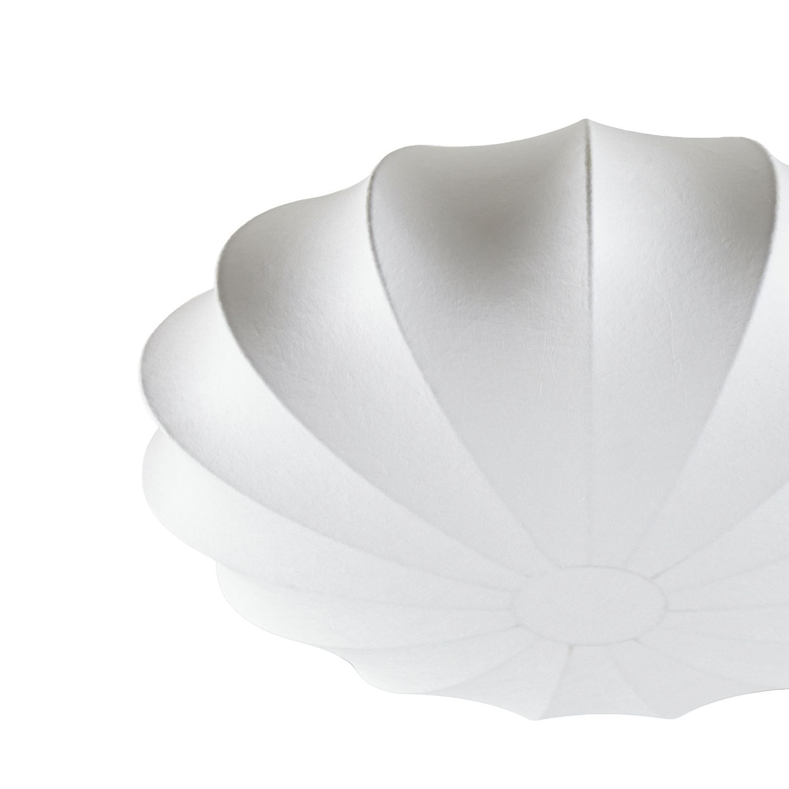 Candeeiro de teto Cliffort, Ø 40 cm, cor natural, seda - Nola