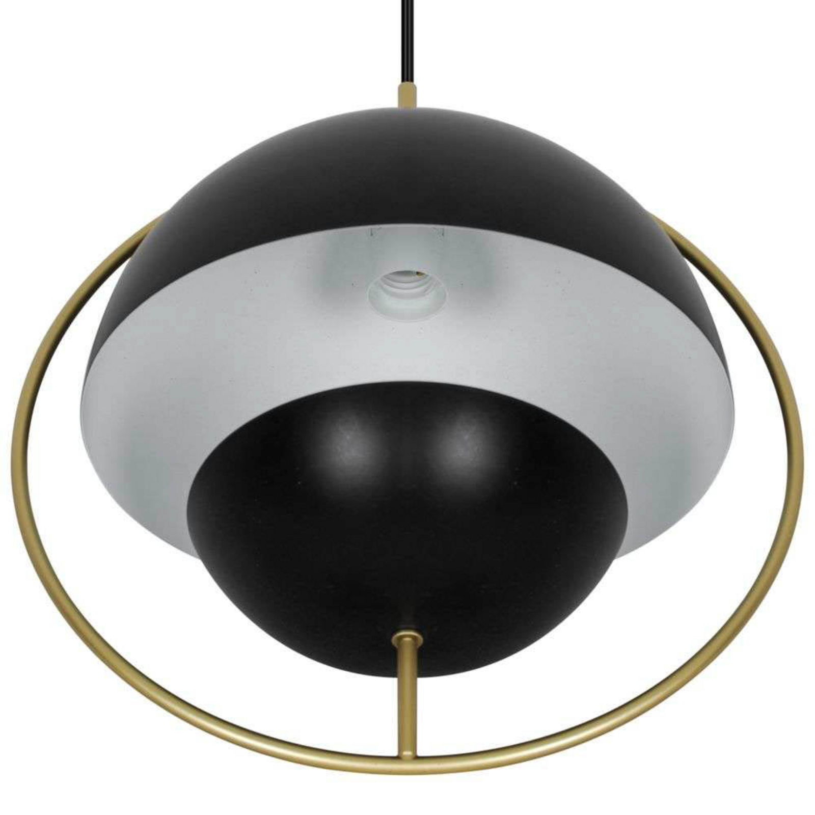 Pendelleuchte Tavia, schwarz, Ø 33 cm, Metall