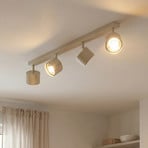 Deckenspot Chloe, creme, vierflammig, verstellbar