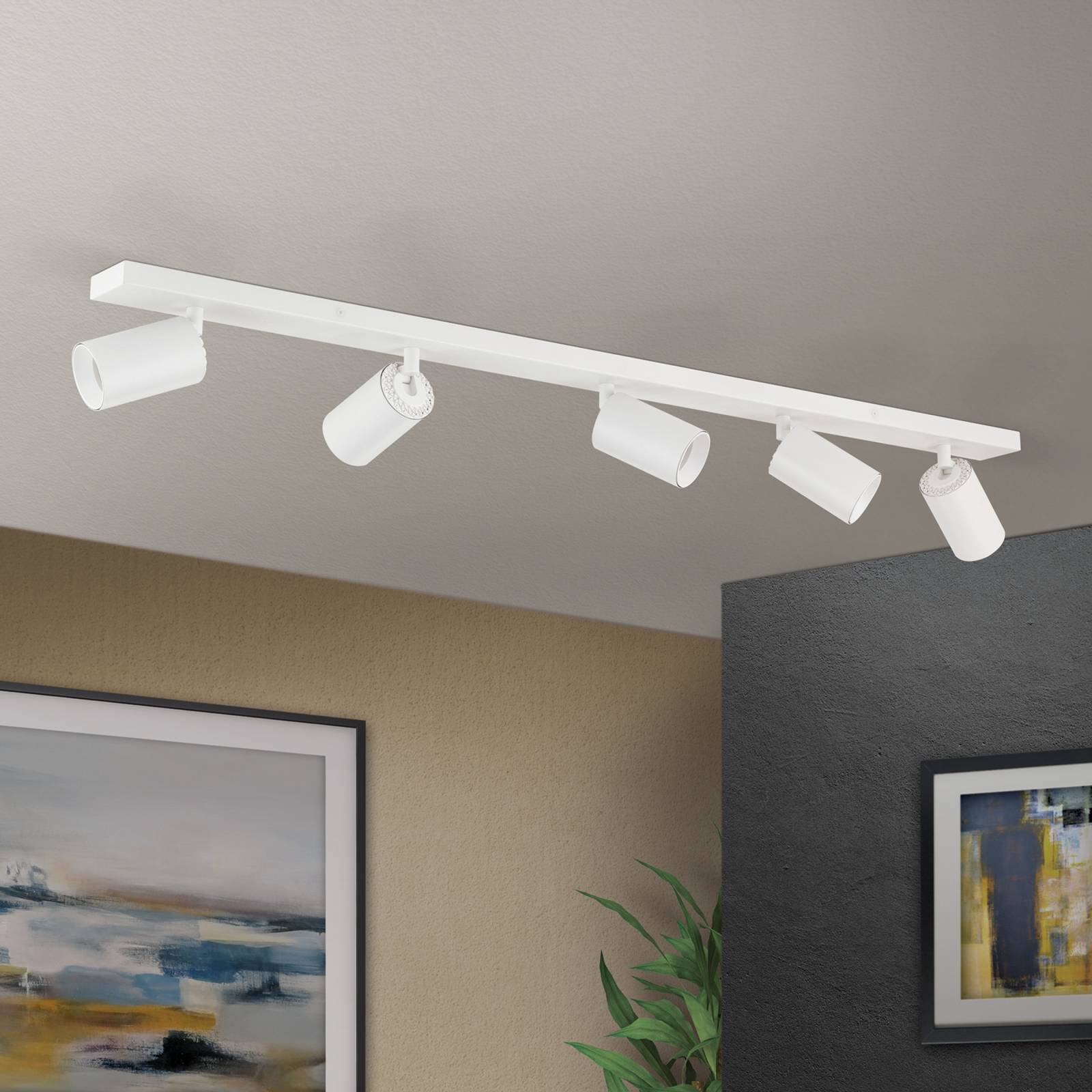 Deckenstrahler Sean, weiß, 5-fl., Aluminium, GU10 günstig online kaufen