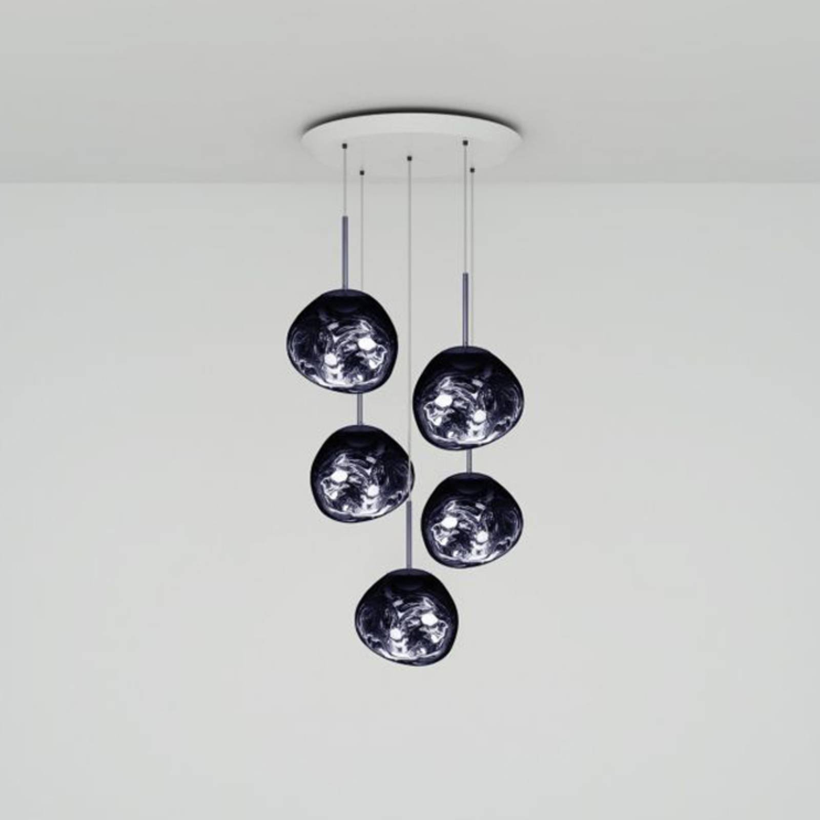 Tom Dixon Designer Pendant Light - Living / Dining Room - Hanging Light - dimmable - Silver