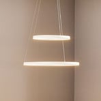 Giotto LED висящо осветително тяло, двусветово, бяло