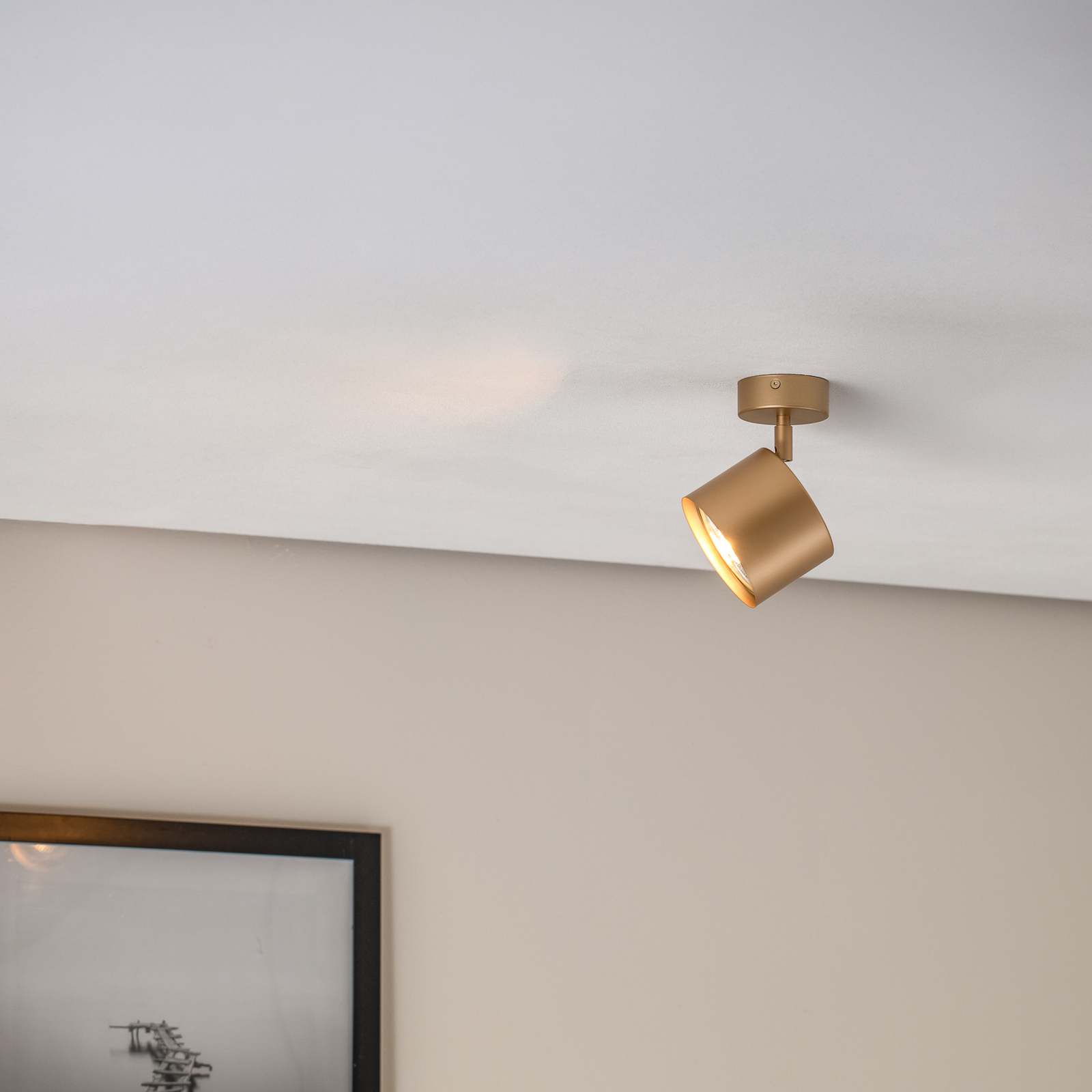 Takspotlight Chloe justerbar 1 lampa, guld