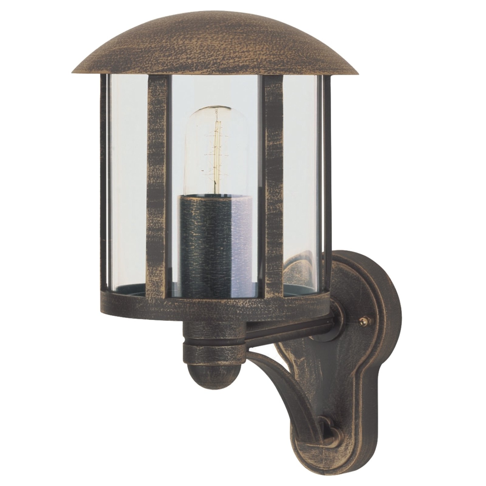 Albert Leuchten Genefe outdoor wall light, no sensor, brown, cast aluminium, acrylic glass, E27, 75 W, energy efficiency: A++, H: 35 cm