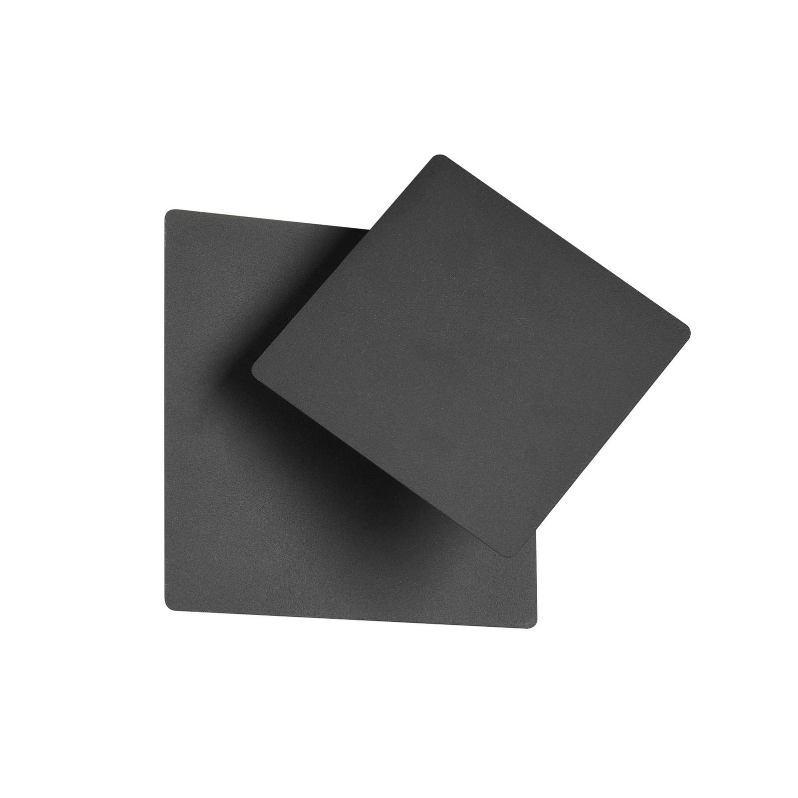 LED-Wandleuchte Mio, schwarz matt, Breite 18 cm, Metall