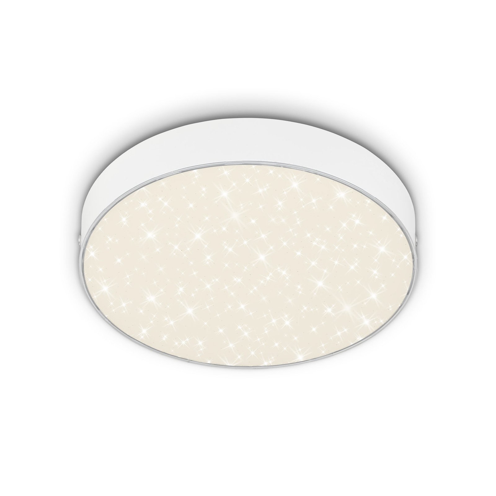 Flame Star round LED ceiling light with star decoration