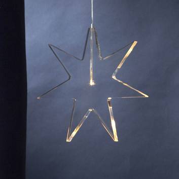 Transparent LED-stjärna - dekorationslampa Karla