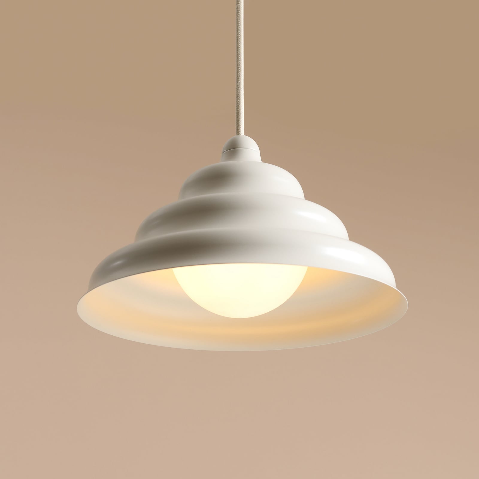 Suspension Fala, blanche, Ø 23 cm, verre - ALDEX