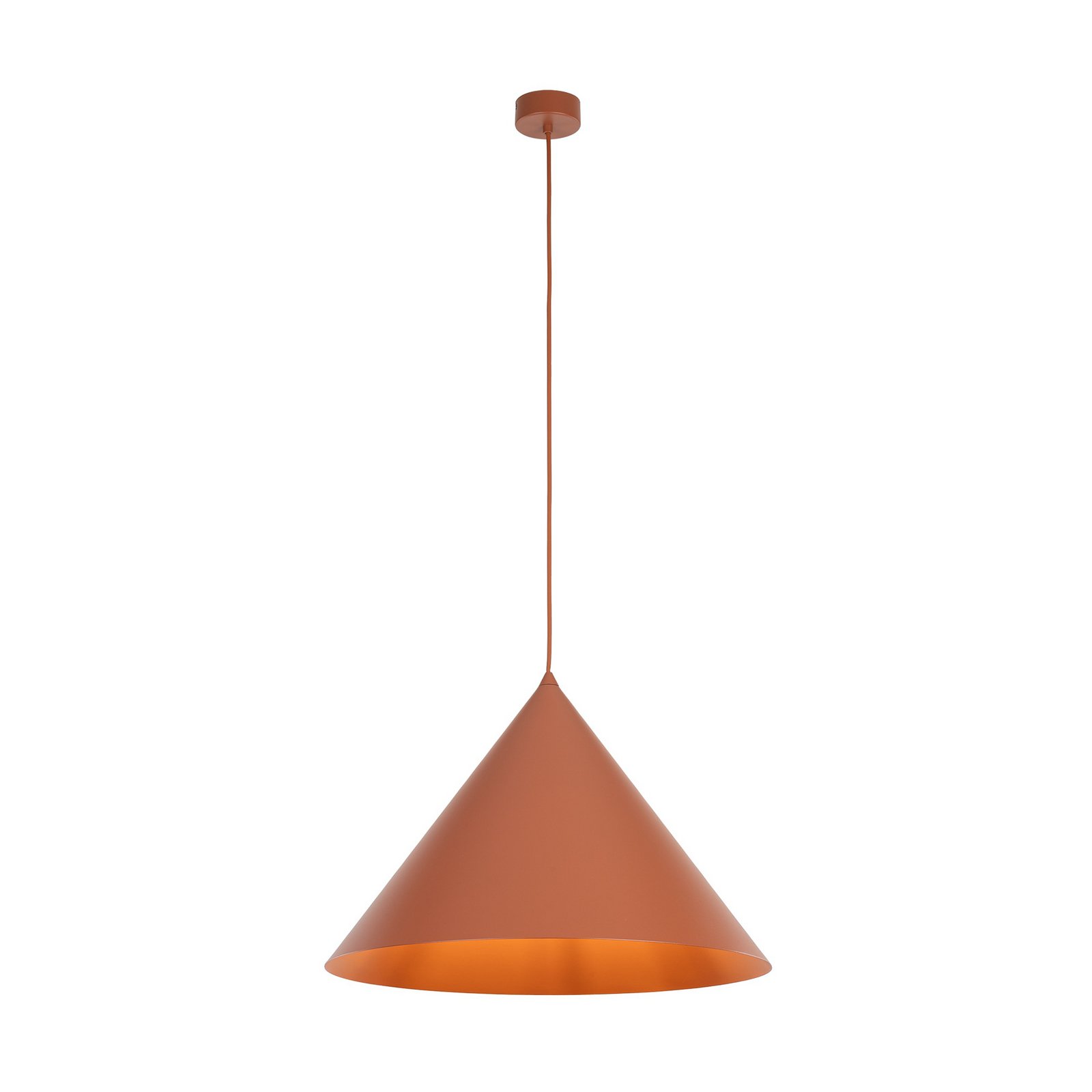 Závěsné světlo Cono, 1 žárovka, Ø 50 cm, terakota, E27