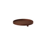 Inka Wood Tray Round Large Dark - OYOY Living Design