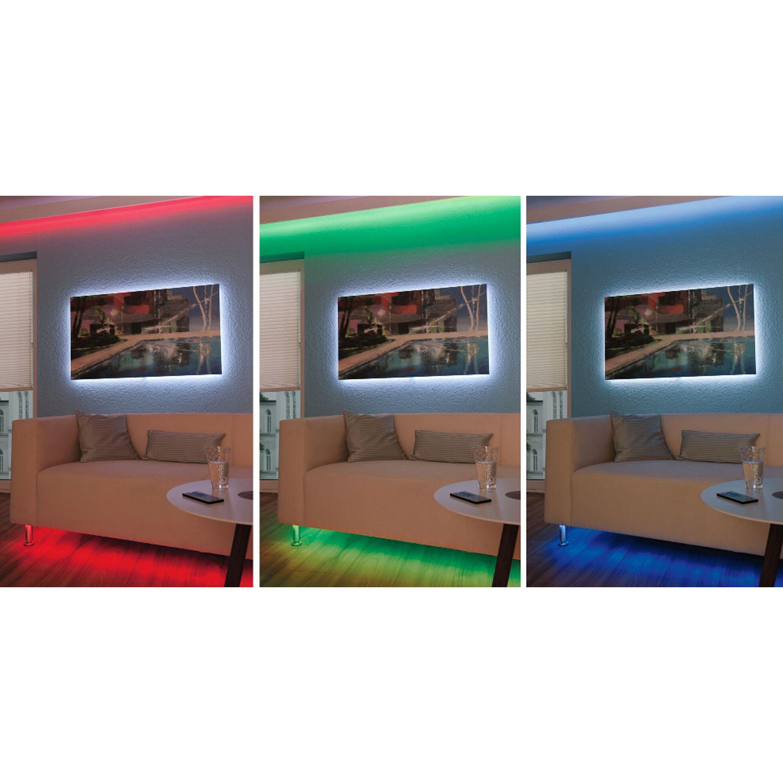 Paulmann LED lentes komplekts TIP, balts, plastmasas, RGB, 1000 cm