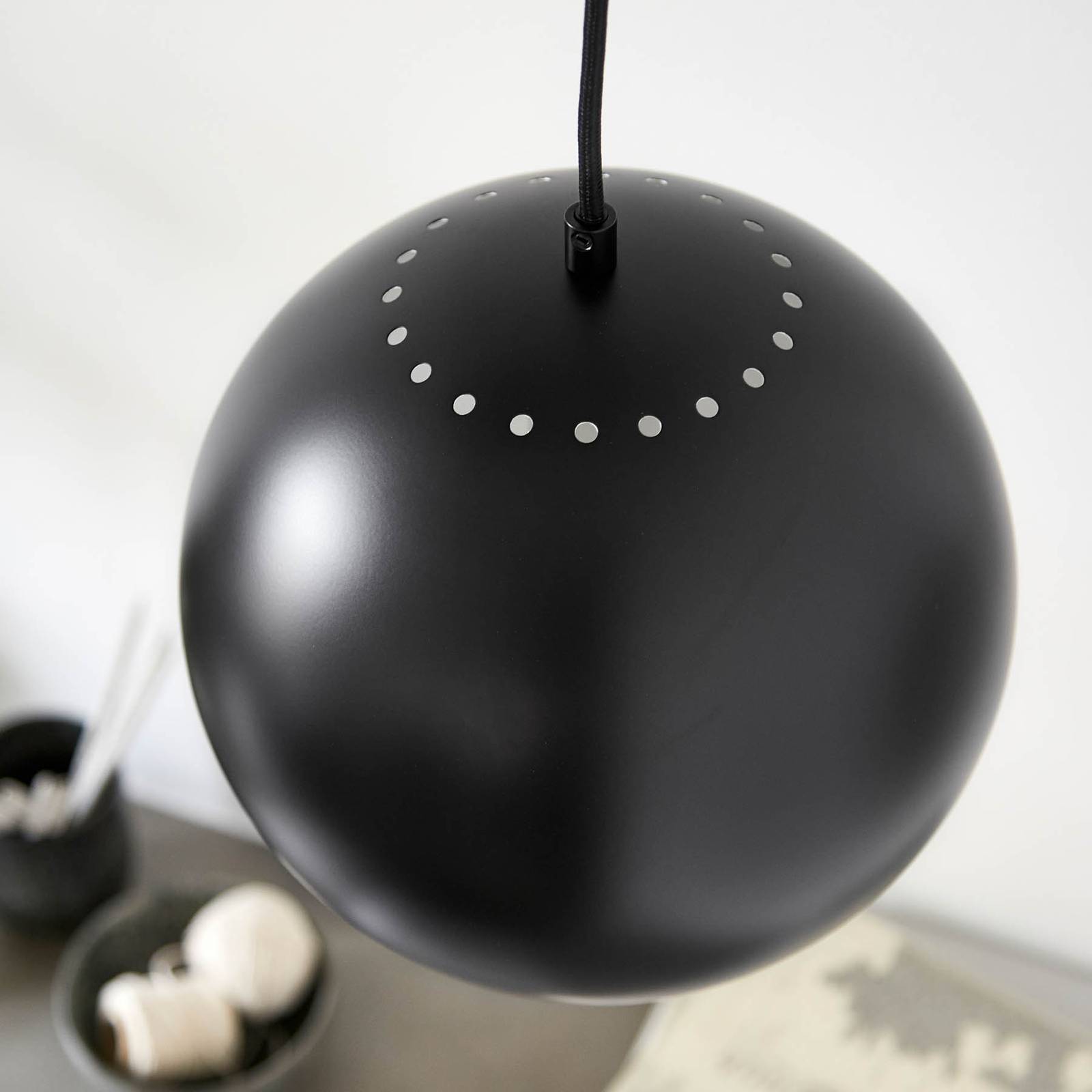 FRANDSEN Ball hanglamp, Ø 25 cm, mat zwart