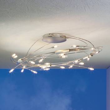 Ekskluzywna lampa sufitowa Spin owal chrom