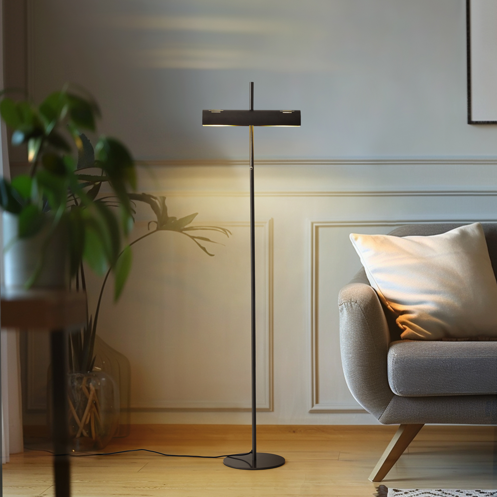 Nysira Floor Lamp Black - Lucande