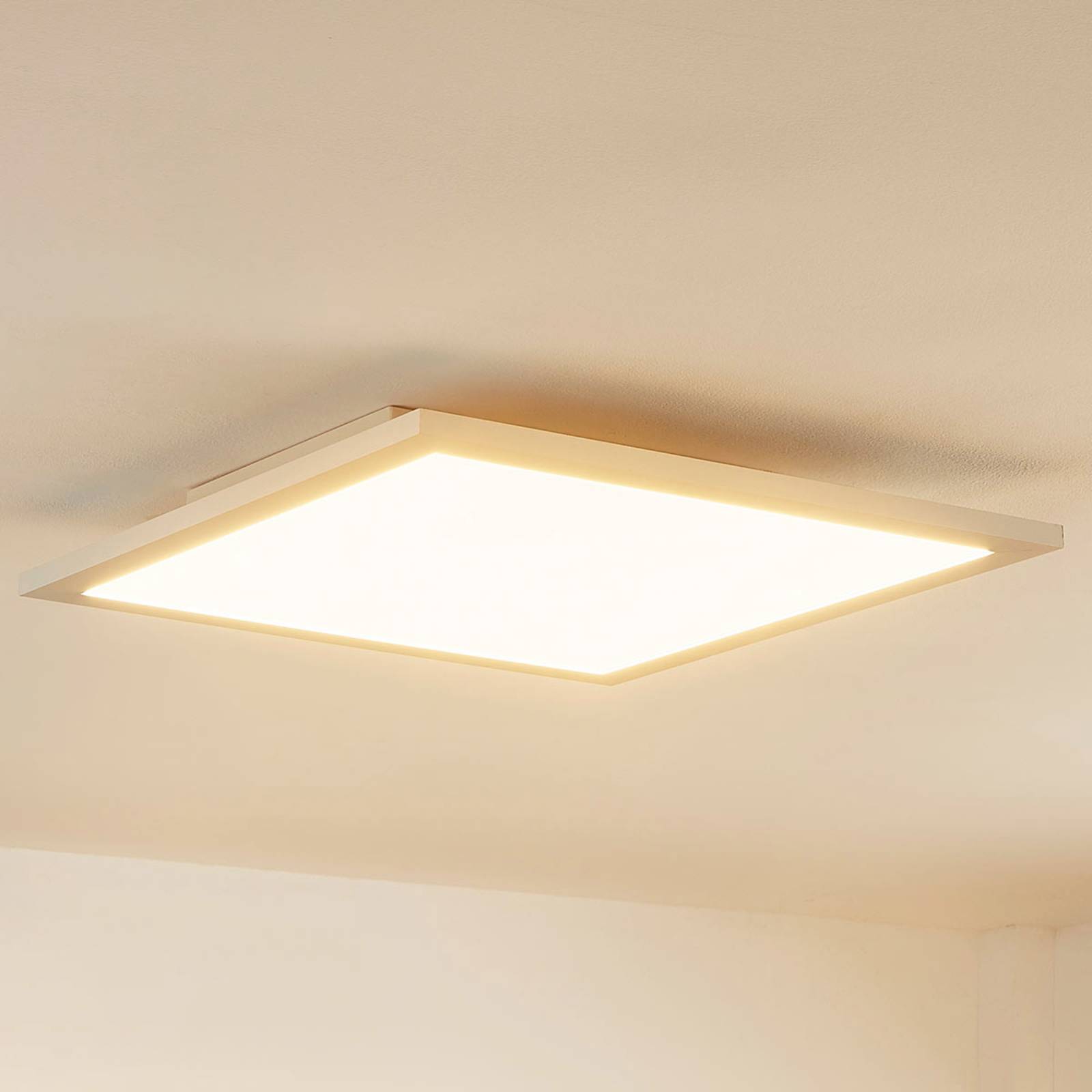 Arcchio Enja LED panel, 39.5cm x, for Workroom / Office, metal, aluminium, PMMA, 24 W, L: 39.5 cm, W: 39.5 cm, H: 4.5 cm
