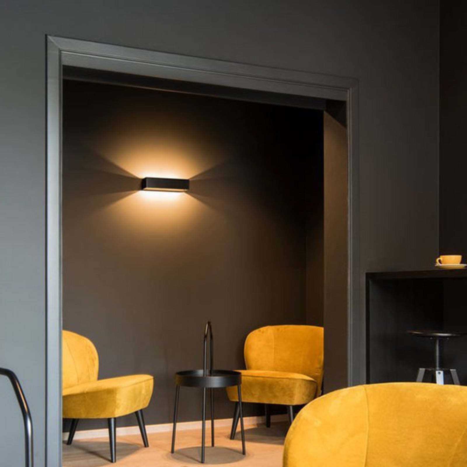 Logs In L Væglampe LED Dim-To-Warm Black/Gold SLV - Entré - Moderne - Metal - Kantet