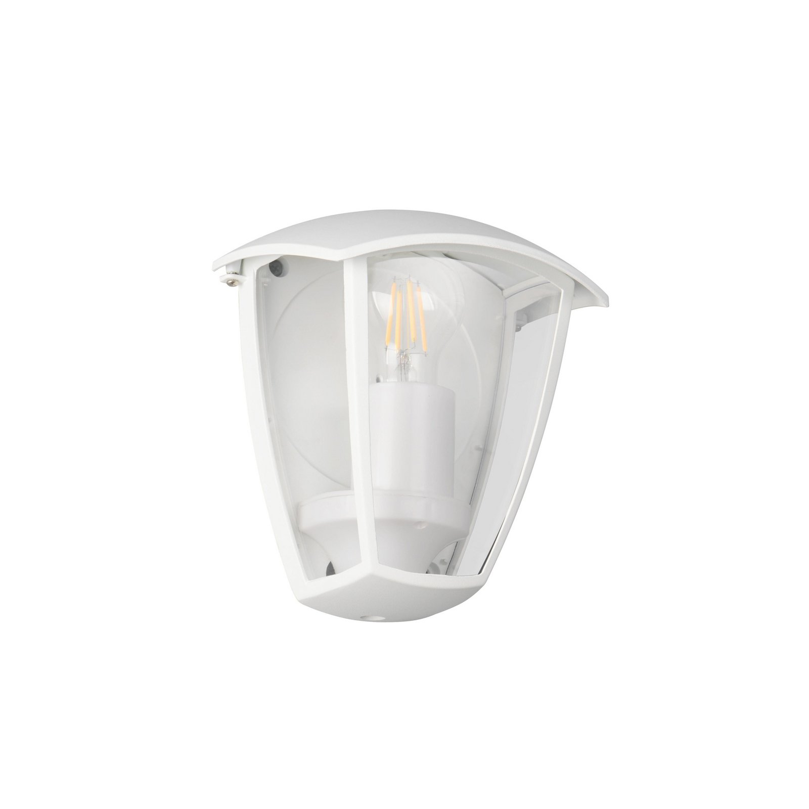 Candeeiro de parede exterior VENTA, branca, adjacente, altura 20 cm, IP44 Candeeiro de parede exterior VENTA, branca, adjacente, altura 20 cm, IP44