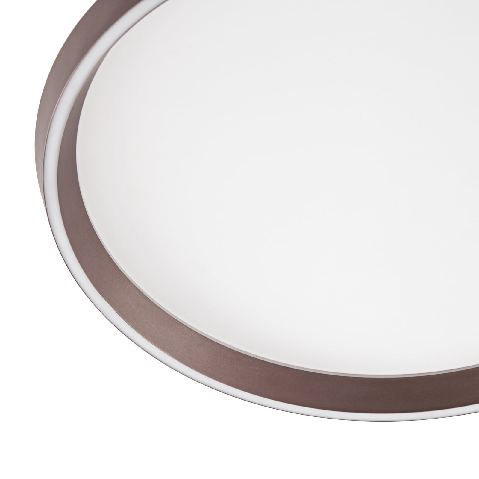 Lucande LED-taklampe Rylan, brun, Ø 62 cm, dimbar, CCT Lucande LED-taklampe Rylan, brun, Ø 62 cm, dimbar, CCT