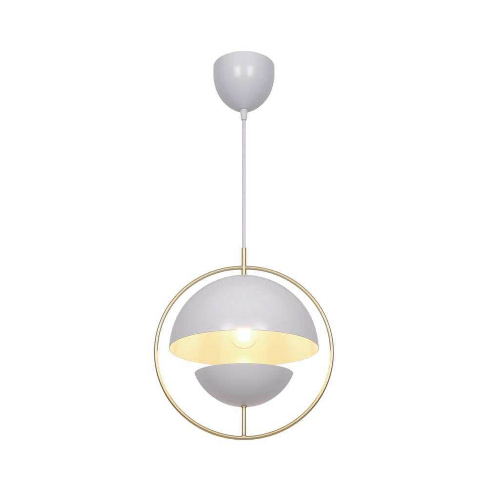 Lampa wisząca Tavia, biała, Ø 33 cm, metal