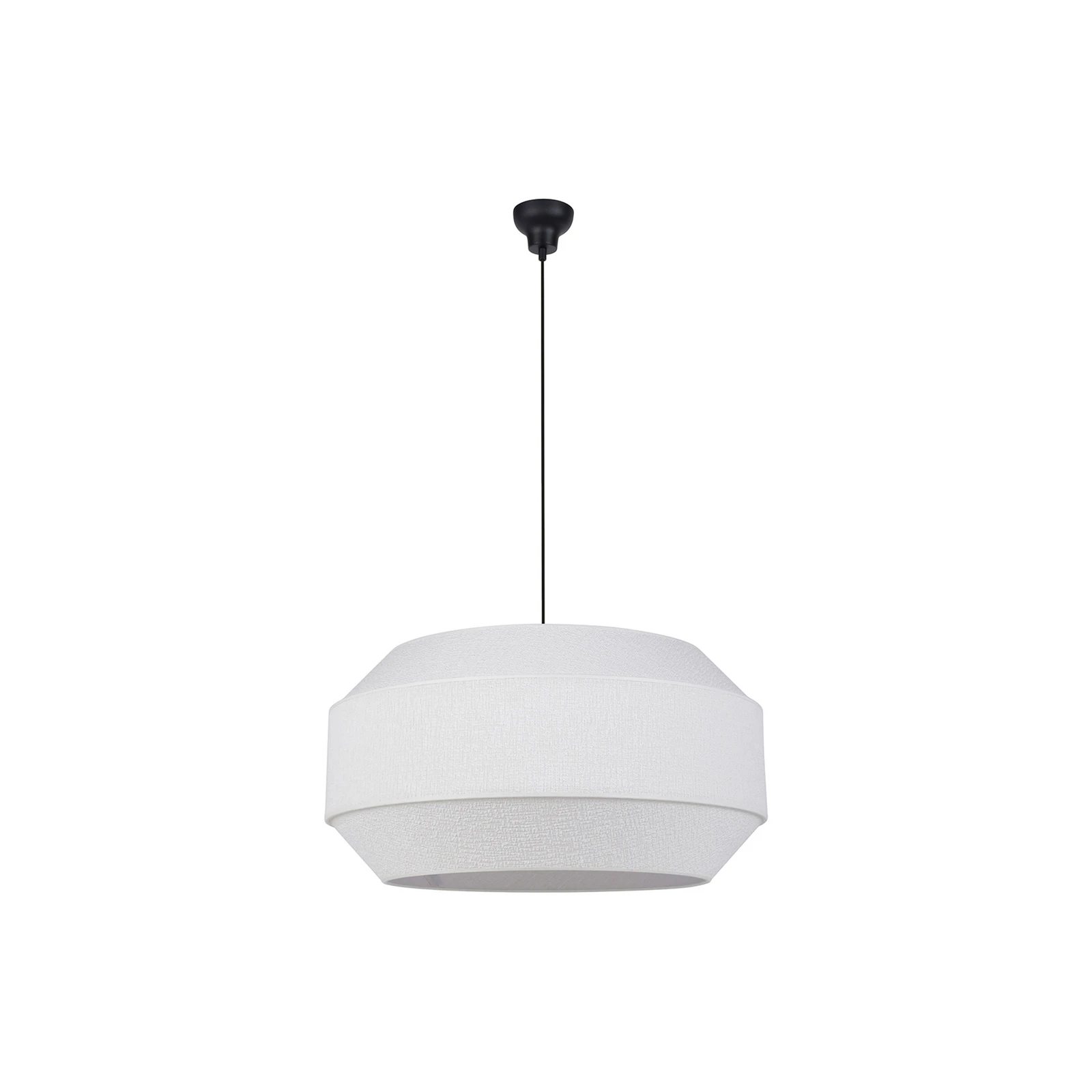 MARKET SET Lampada a sospensione Cosiness, Ø 68 cm, bianca, tessuto