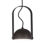 Hemi LED pendant light, pivotable lampshade, black