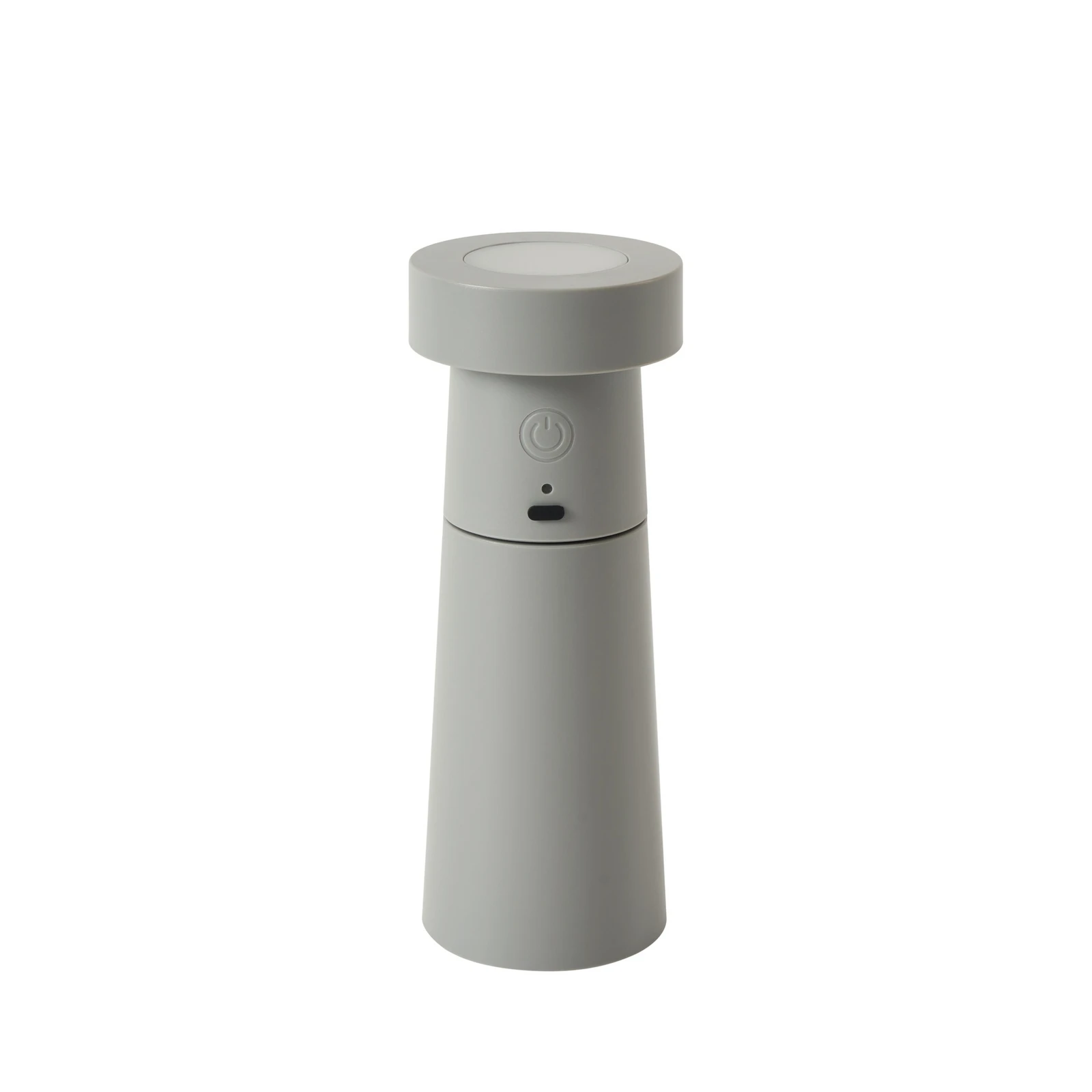 Lucande LED-zoutstrooier Salt, lichtgrijs, accu, IP44