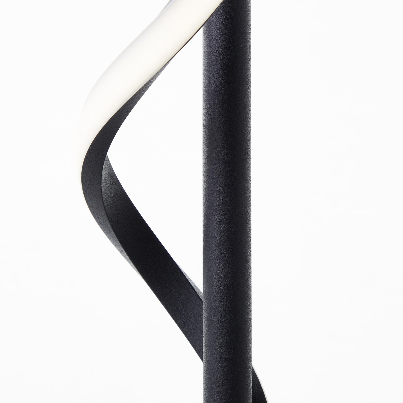 Eunice LED laualamp, kõrgus 40 cm, must, metall