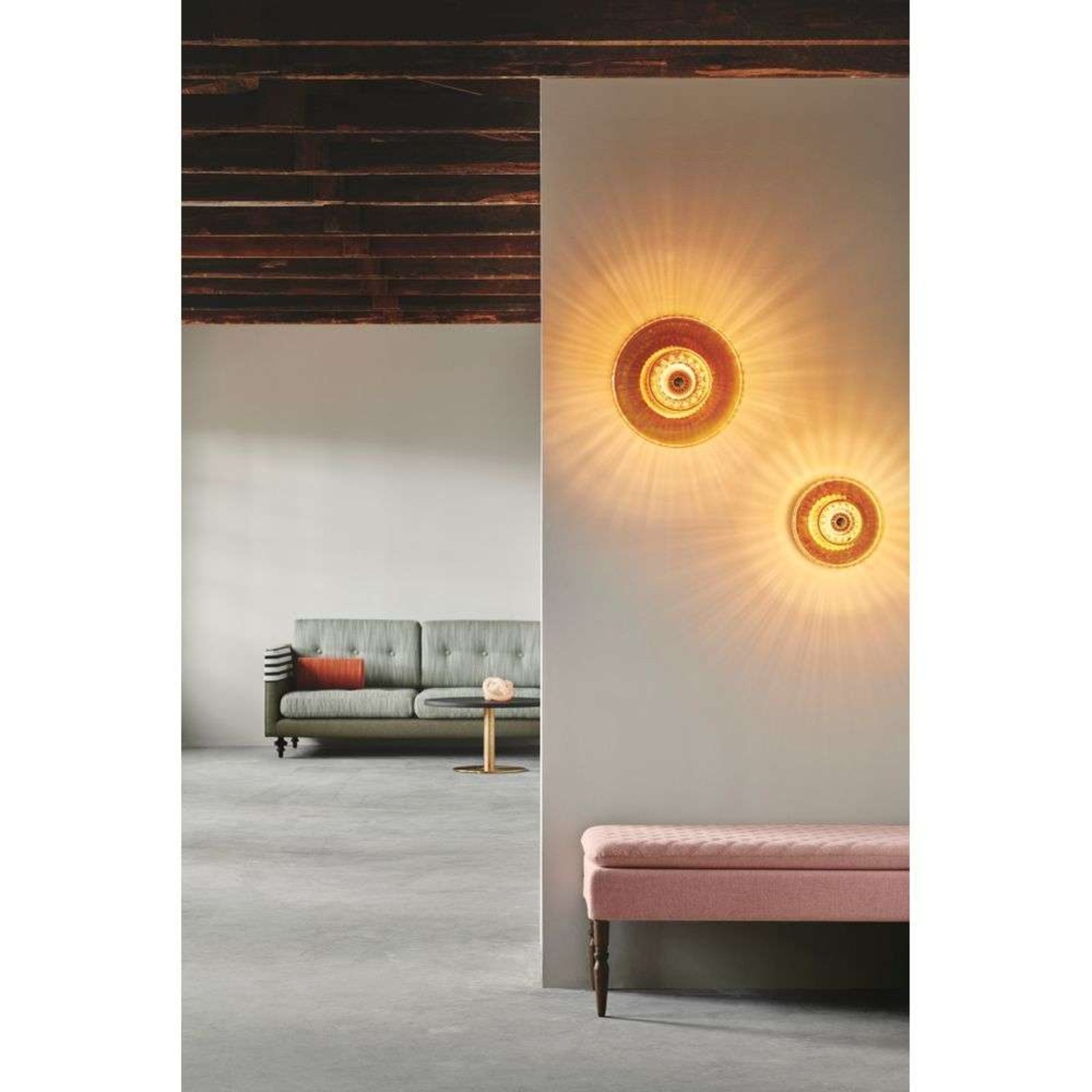 New Wave Optic Wall Lamp Amber - Design By Us