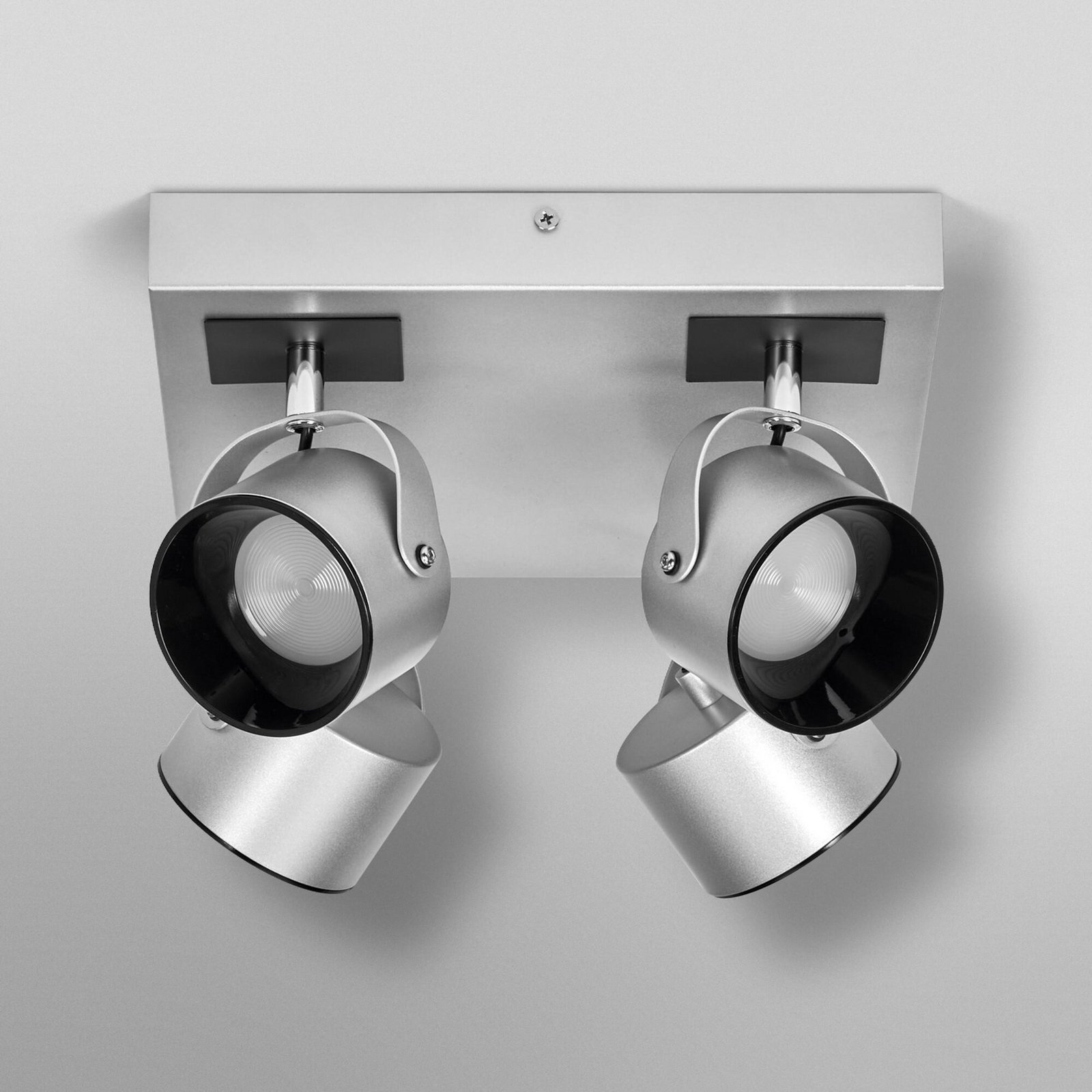 OSRAM LED-Deckenleuchte JUPITER PLATE, 4-flg., silber Metall
