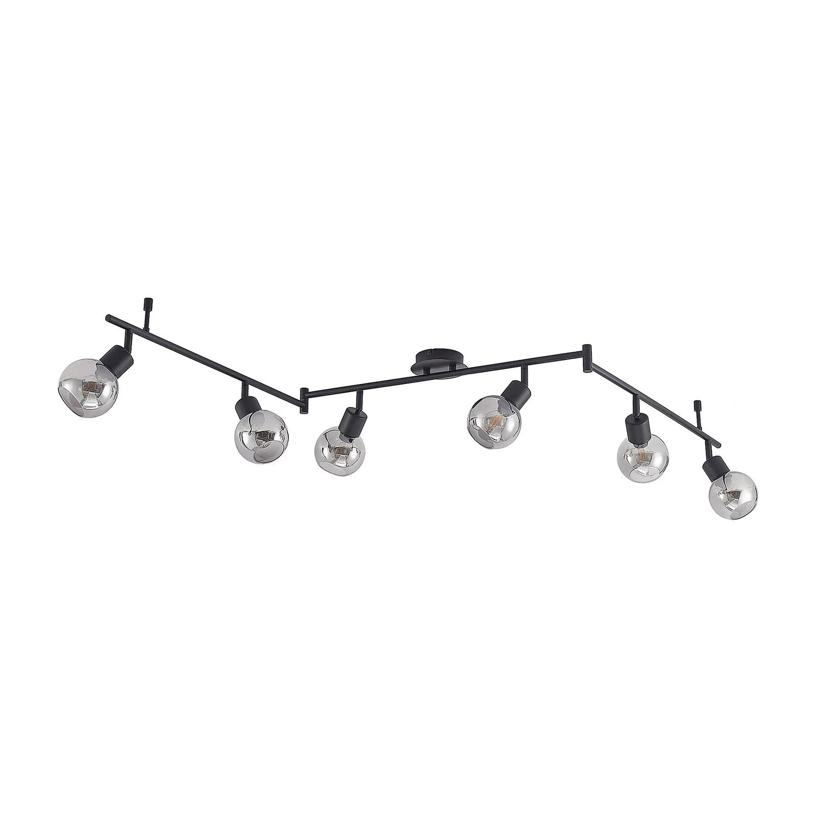 Lindby Eridia Deckenstrahler schwarz 6-fl., lang