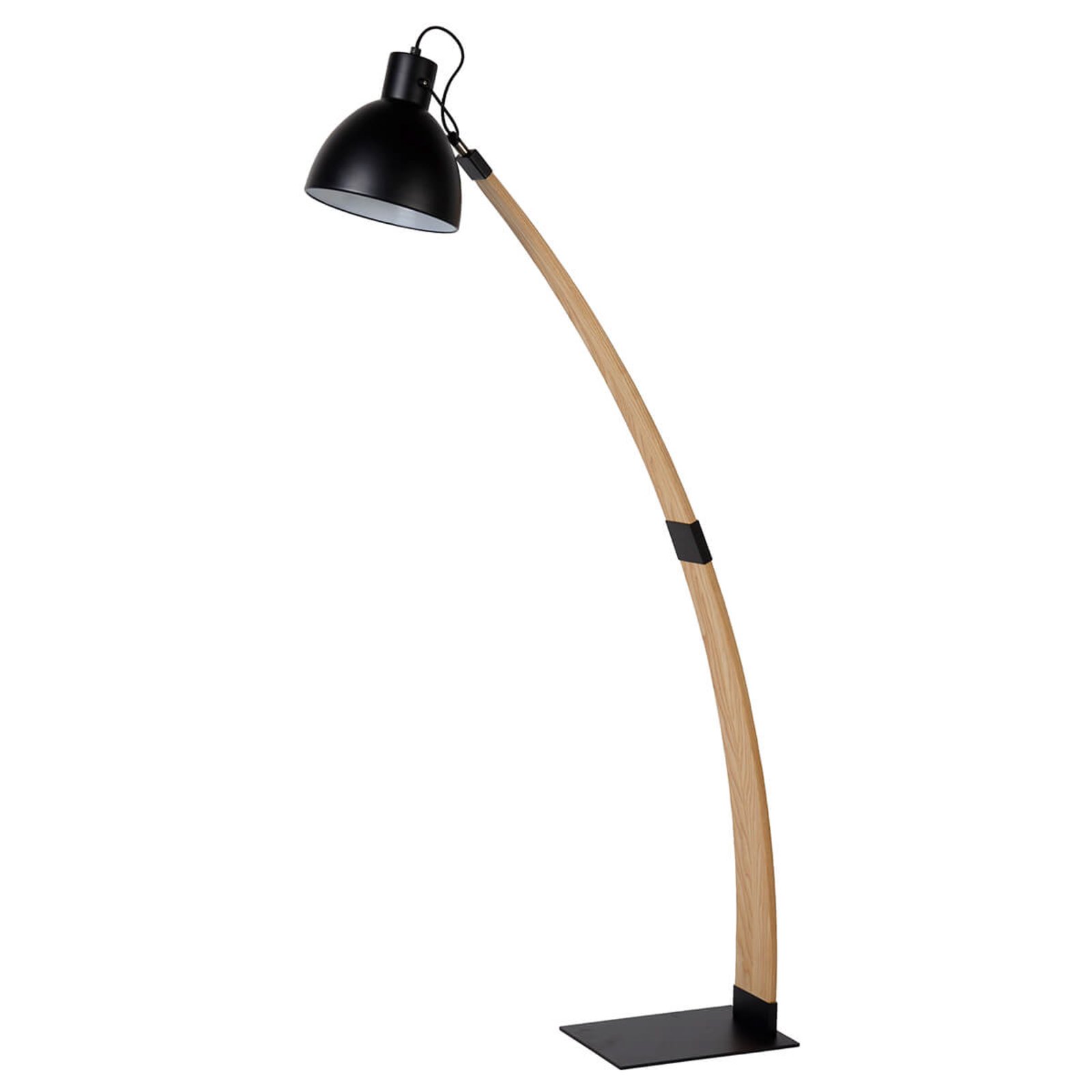 Curf gulvlampe med sort lampeskærm