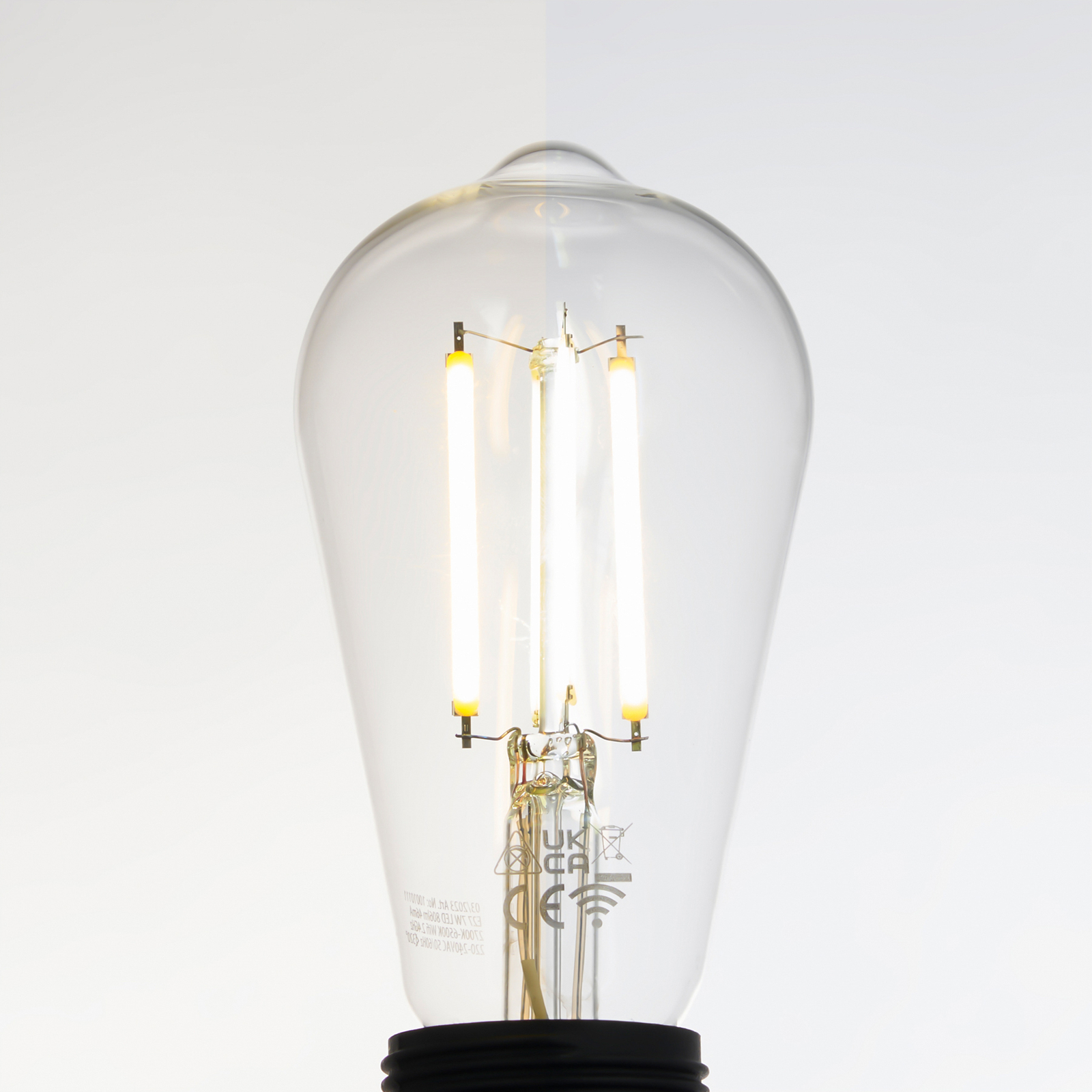 LUUMR slimme LED lamp helder E27 ST64 7W Tuya WLAN CCT