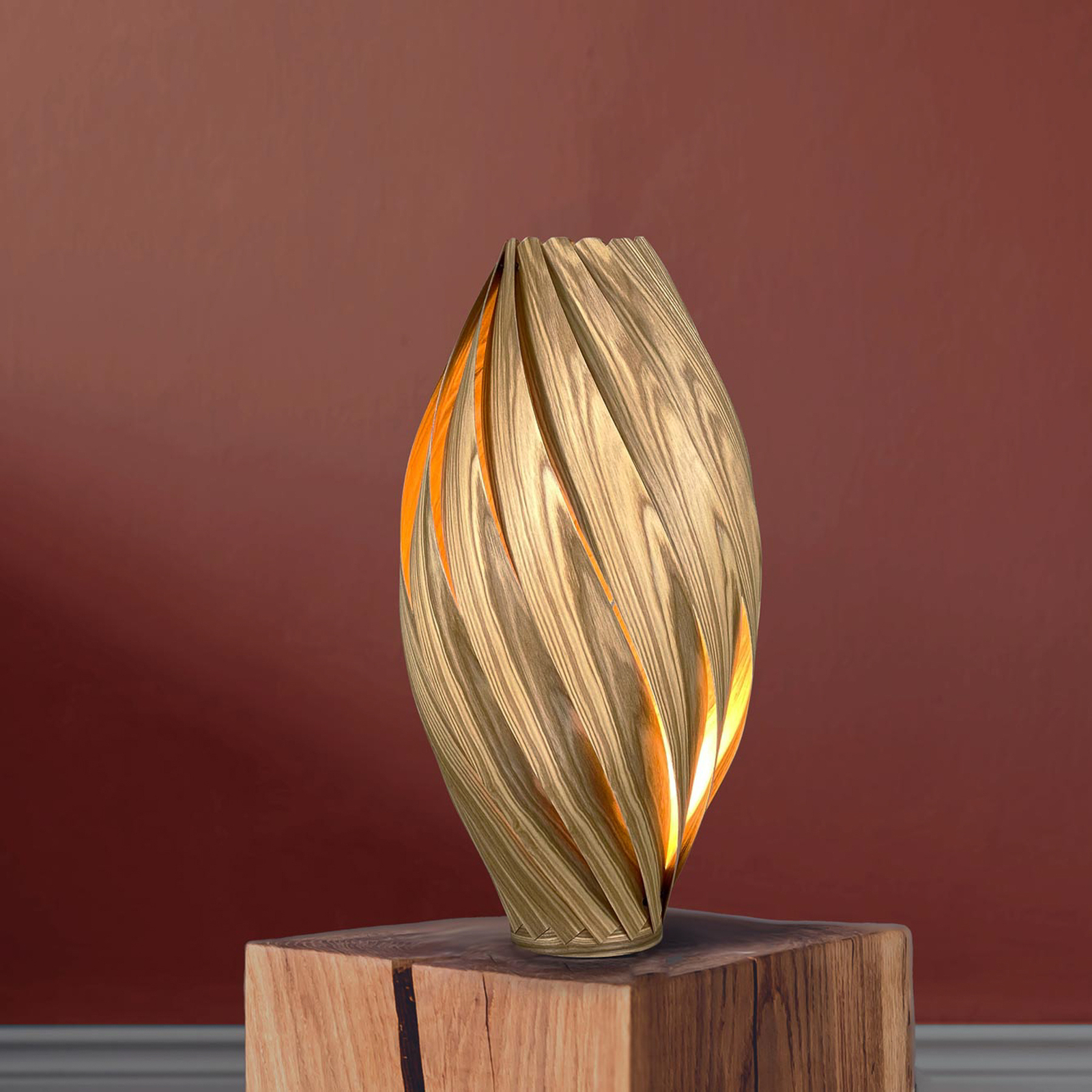 Gofurnit Ardere Tischlampe, Olivesche, Höhe 50 cm