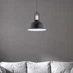 Mirave pendant light, black / gold-coloured, Ø 39.5 cm, metal