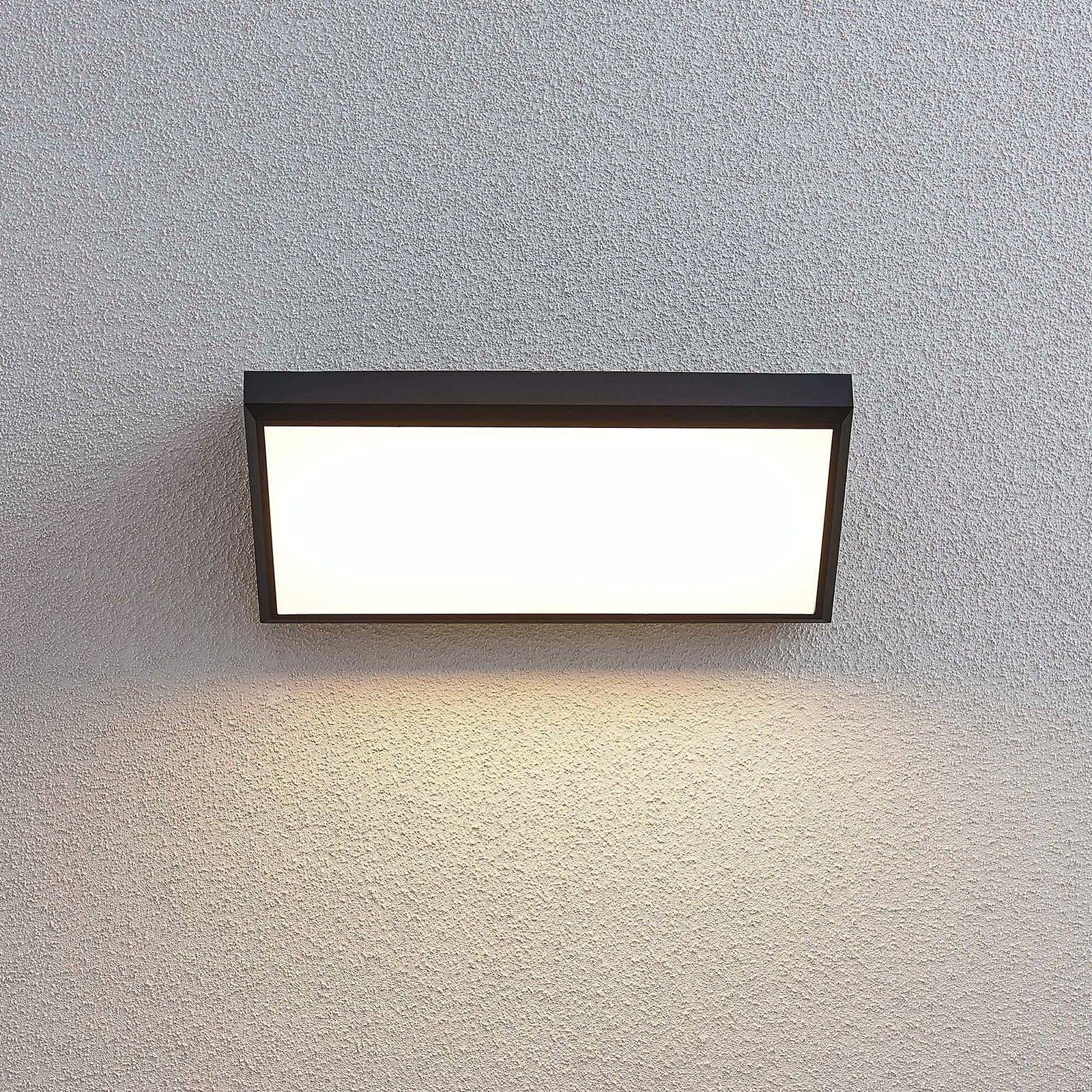 Abby Outdoor Wall Lamp w/Sensor Dark Grey/White - Lindby