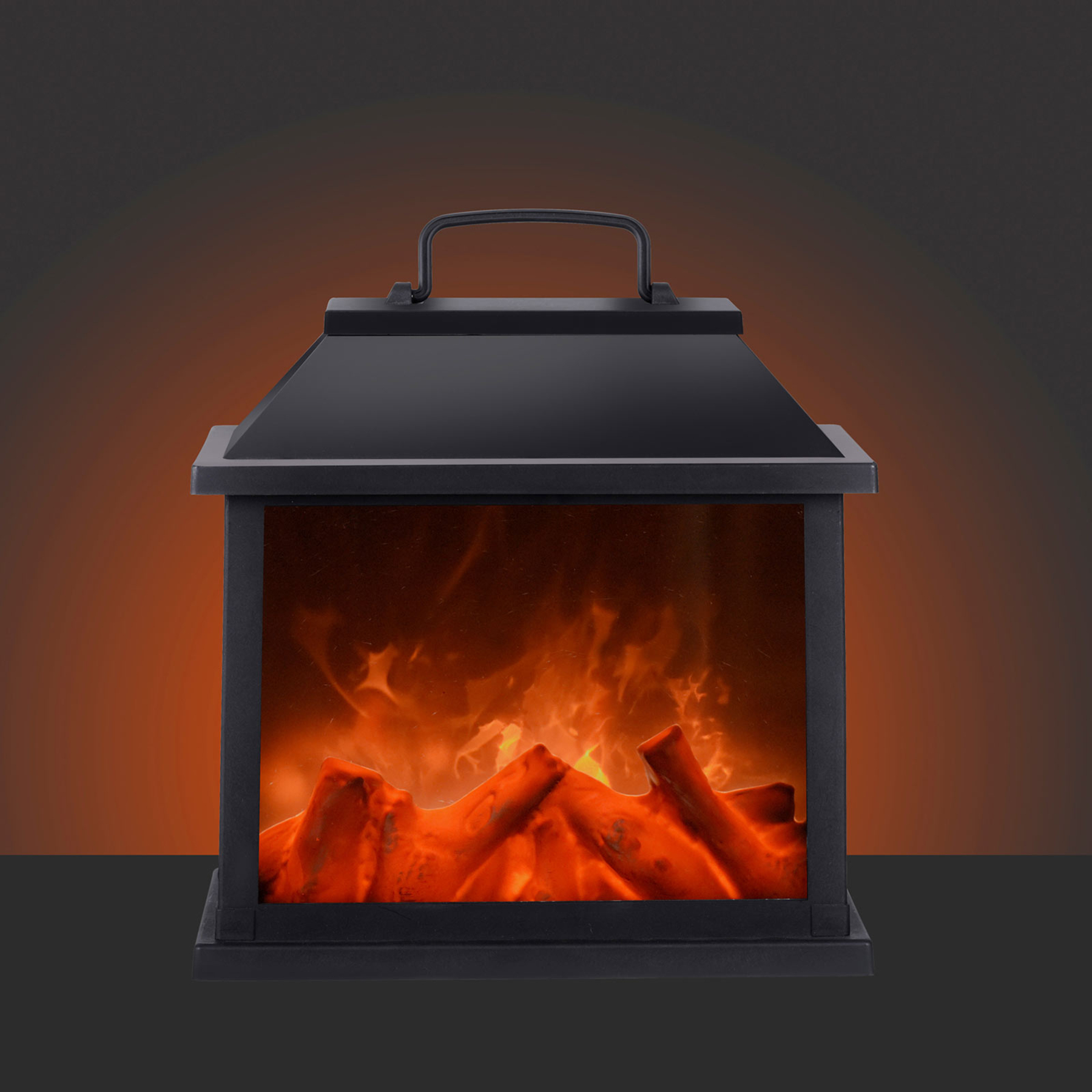 Leuchten Direkt Chimney LED-dekor.belysning, b?rbar, bredde 28cm - Sort
