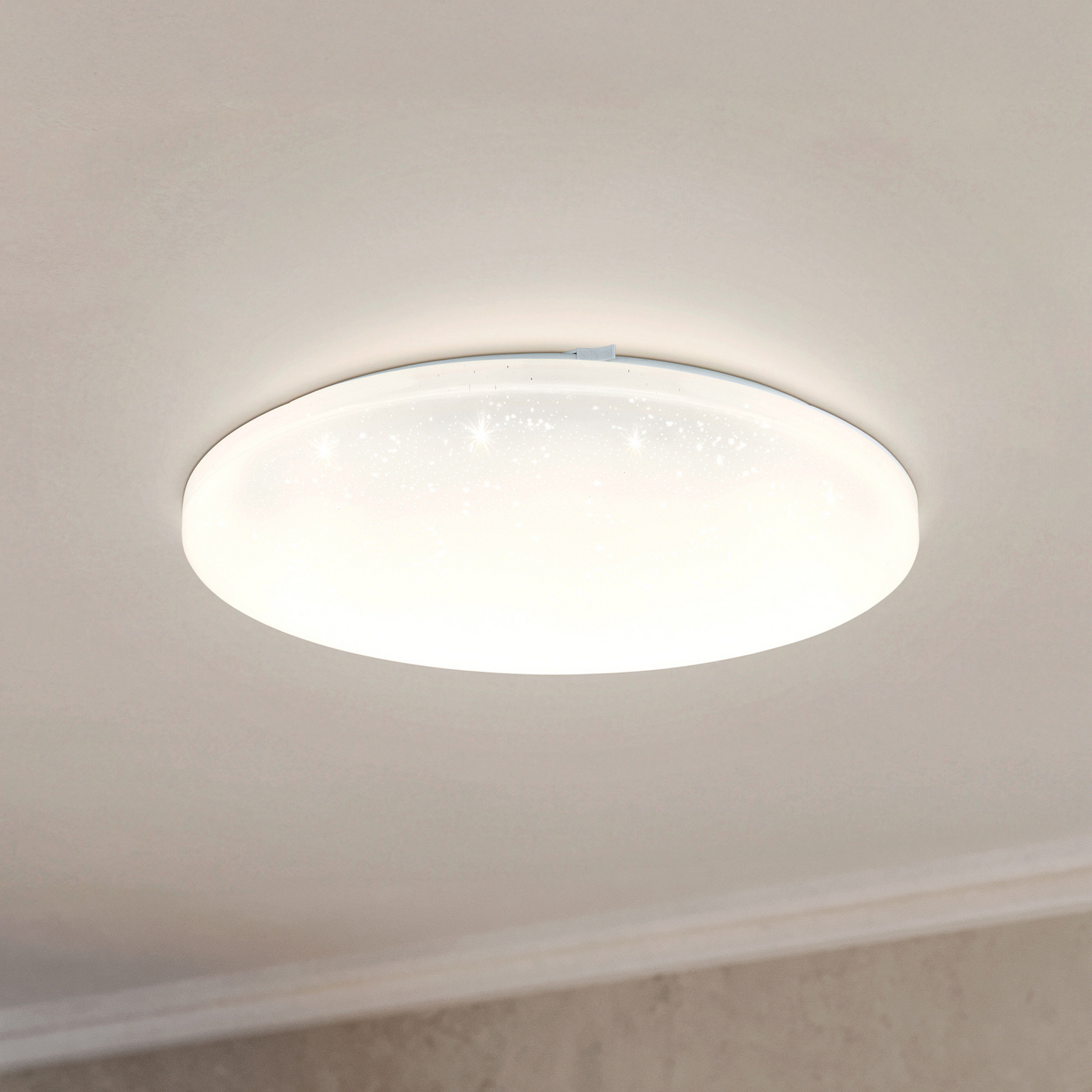 Stropné LED svietidlo Frania-S efekt krištáľ Ø43cm