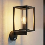 Lucande utendørs vegglampe Ferda, sensorfatning øverst, antrasitt