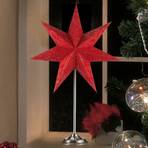 Galda lampa zvaigzne Aratorp sarkanā krāsā, 45 x 64 cm