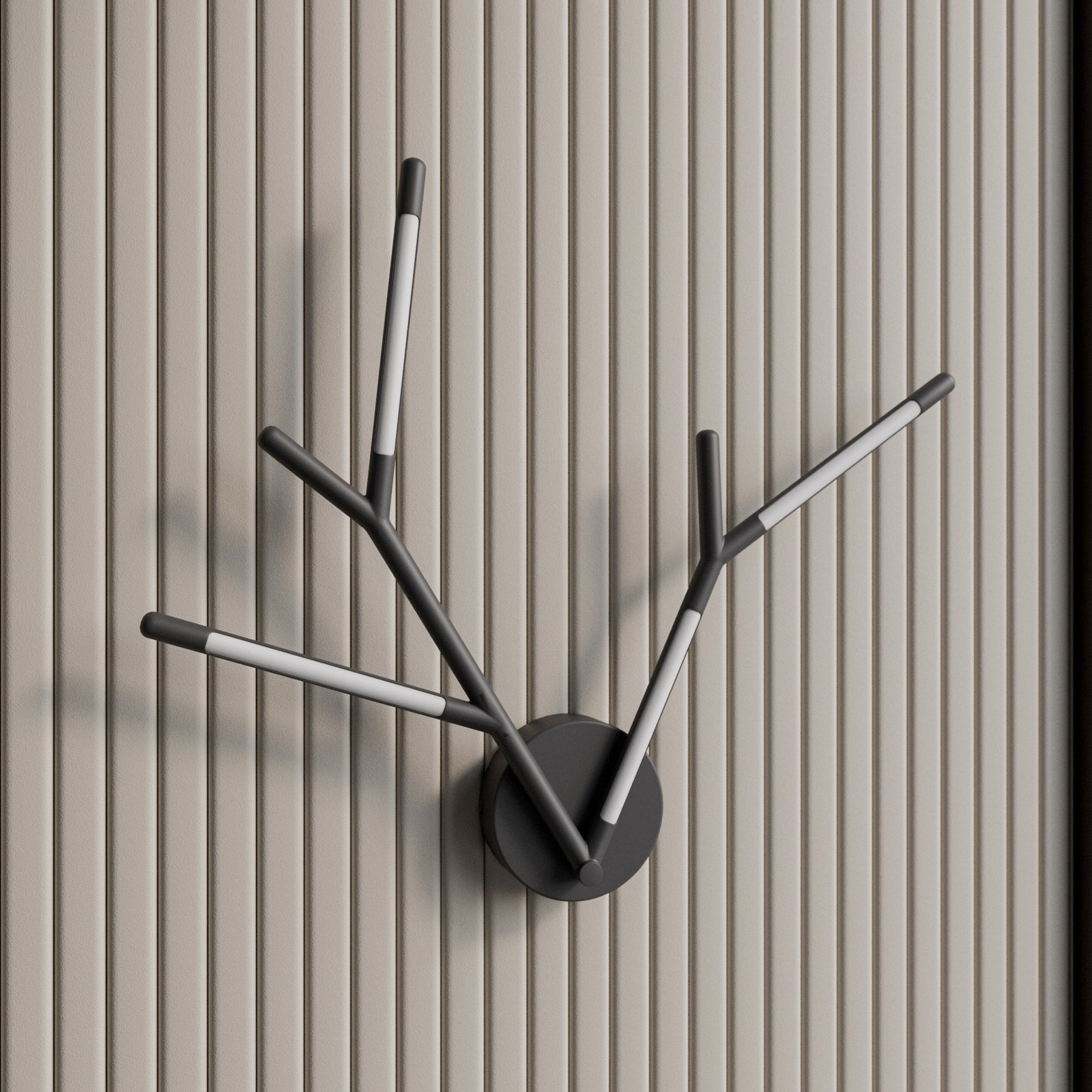 Lucande Cuerno LED-vegglampe i svart og hvit