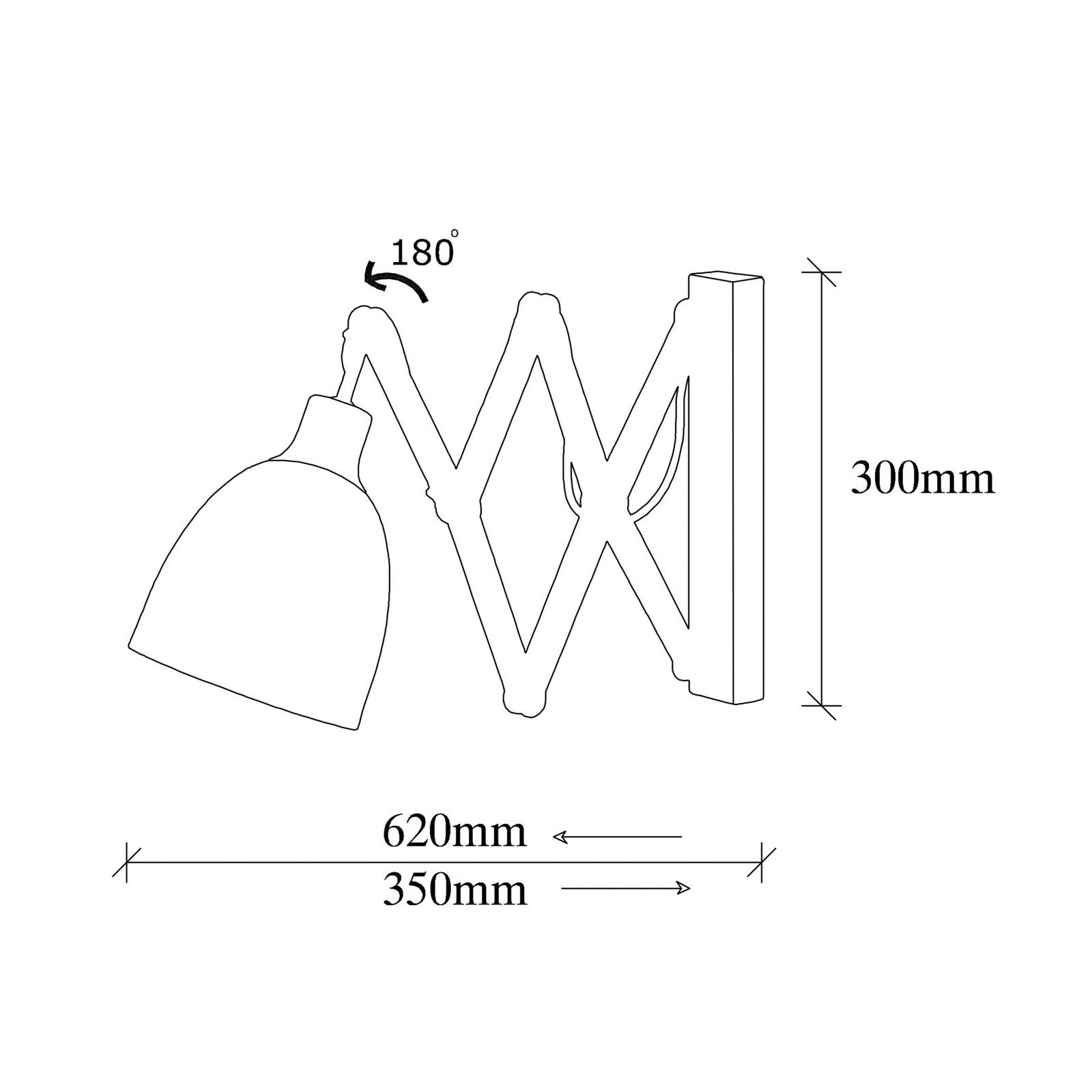 Lampa nożycowa Sivani MR-725 czarny/złoty antyk