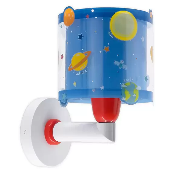 Lampenwelt Dalber Planets Kinder-Wandleuchte mit Stecker