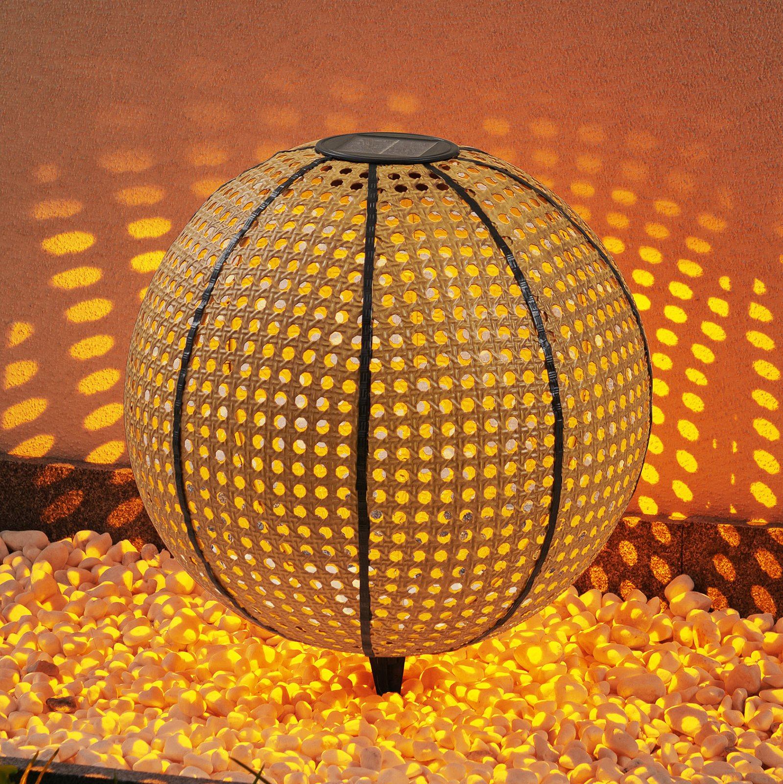 Lindby Lemark lampa solarna LED, kula, grot