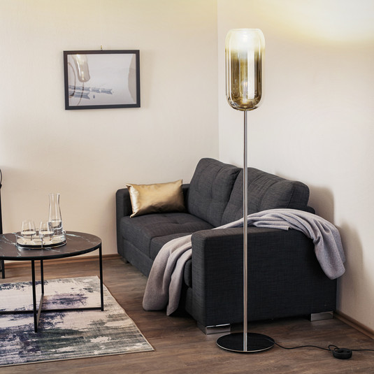 Artemide Gople Stehleuchte silber/silber