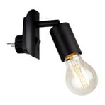 Lampe sur prise Batita Retro, IP20, noire