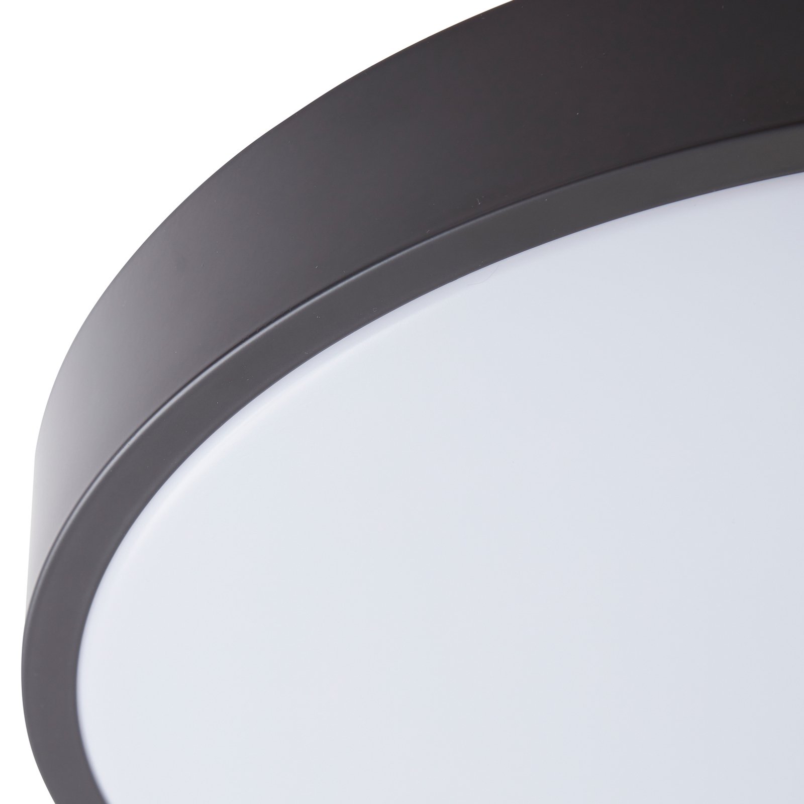 Lindby Smart LED ceiling lamp Innes black 38cm RGB CCT Tuya