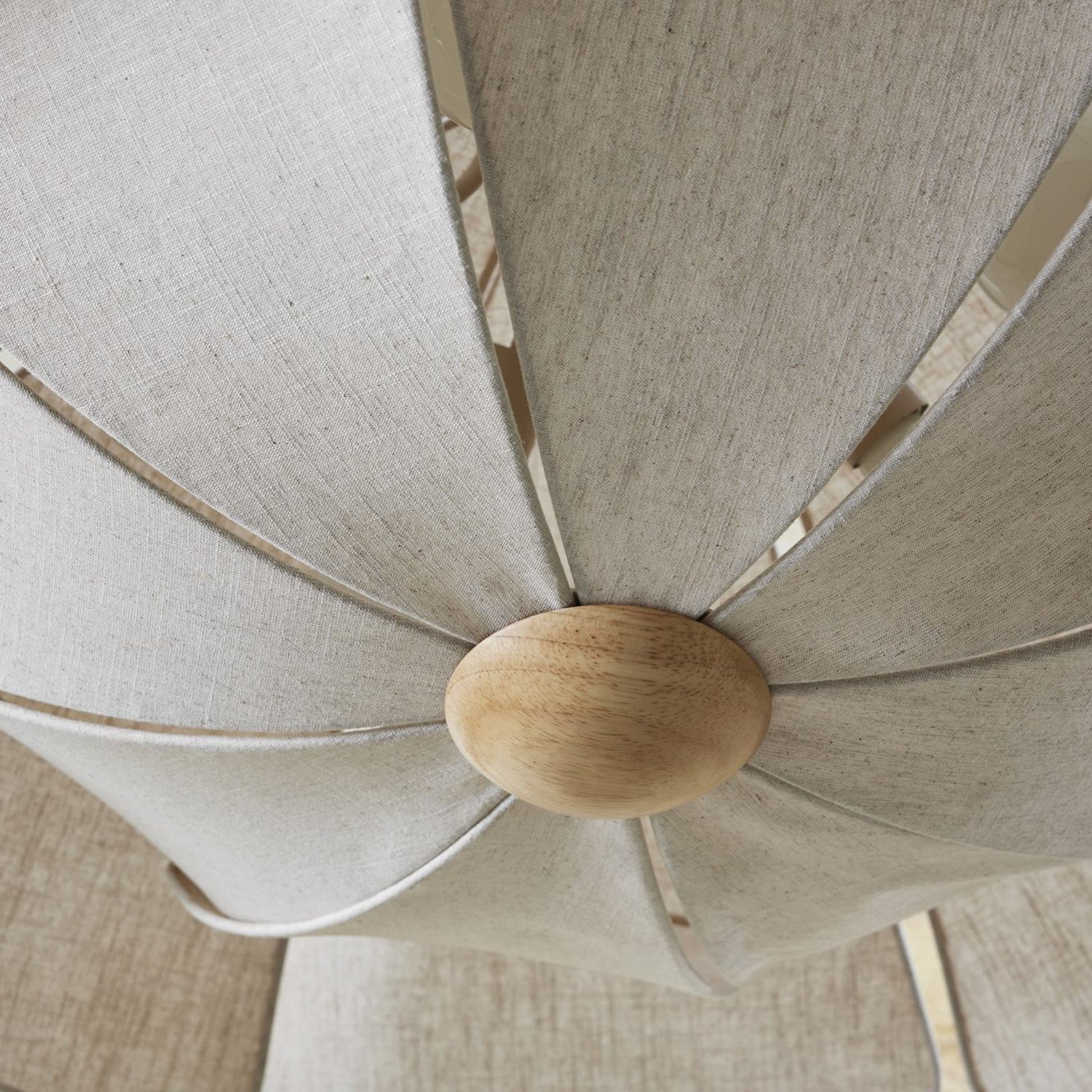 Coquillage Hängelampe 110 cm cremefarben Leinen - MARKET SET