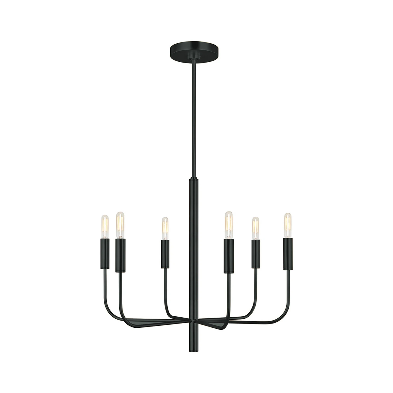 Kronleuchter Brianna, schwarz, Ø 61 cm, 6-flammig, Metall