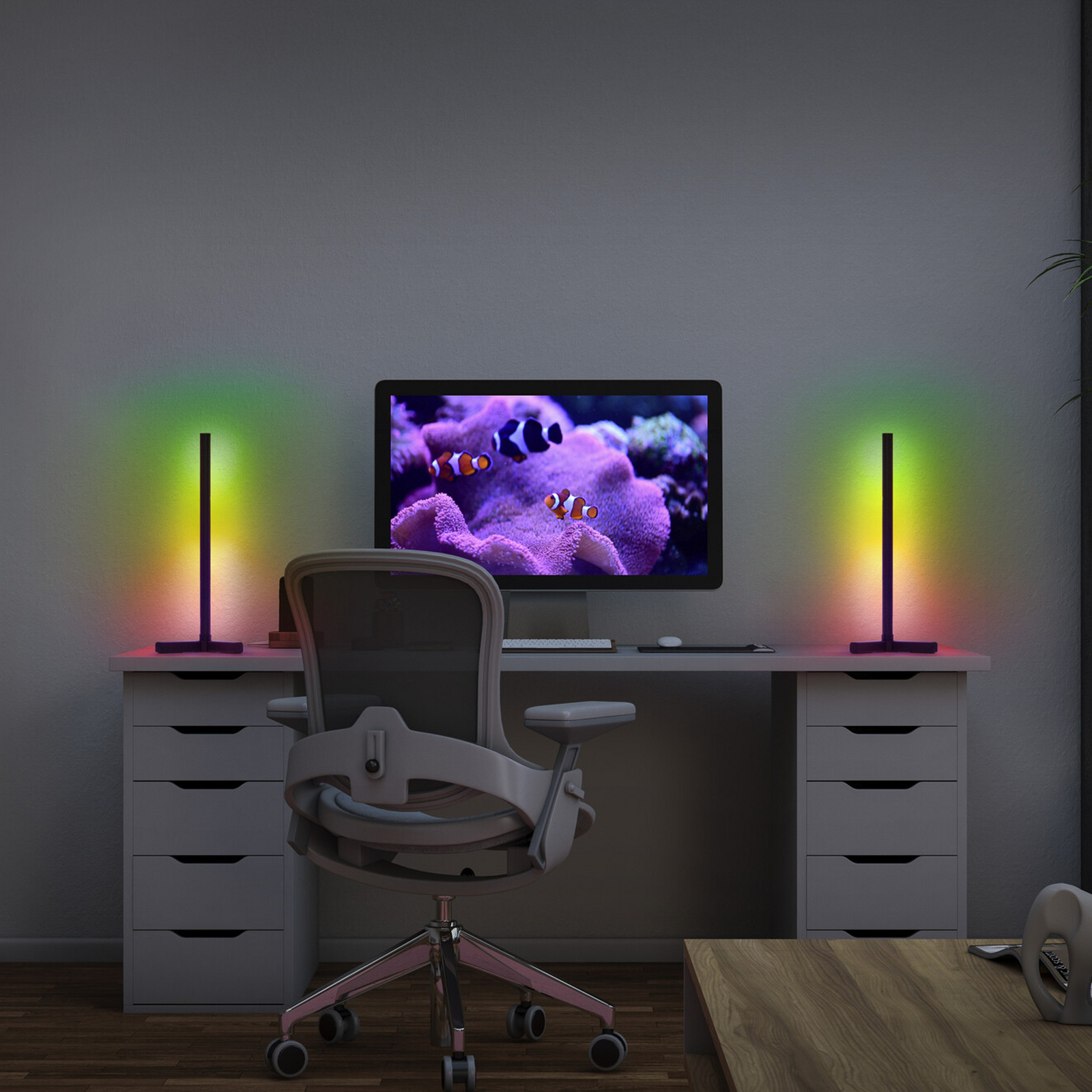 OSRAM SMART+ WiFi Επιτραπέζια λάμπα CORNER MAGIC, μαύρη 43 cm RGB